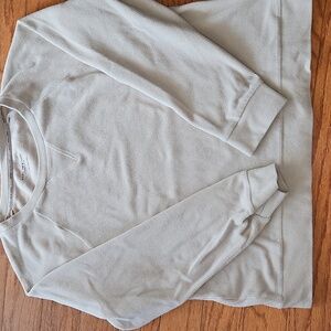 MARC NEW YORK - ANDREW MARC CREW NECK CROPPED SAND COLOR SWEATSHIRT sz L